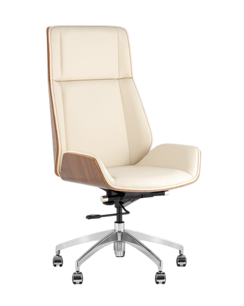 Изображение товара Кресло офисное TopChairs Crown SN A312 8383-1 Walnut Back (бежевый)