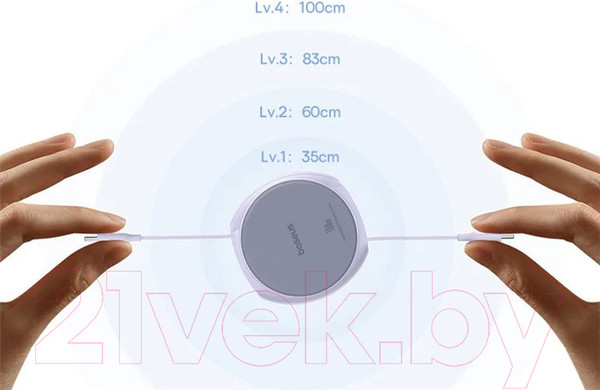Изображение товара Кабель Baseus Free2Draw 100W Type-C to Type-C Retractable / 662802804D (1м, фиолетовый)