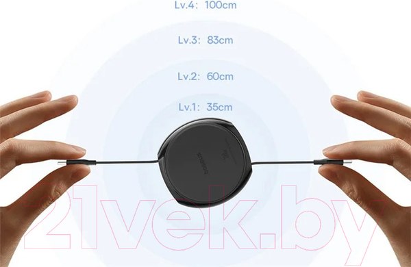 Изображение товара Кабель Baseus Free2Draw 100W Type-C to Type-C Retractable / 662802804A (1м, черный)