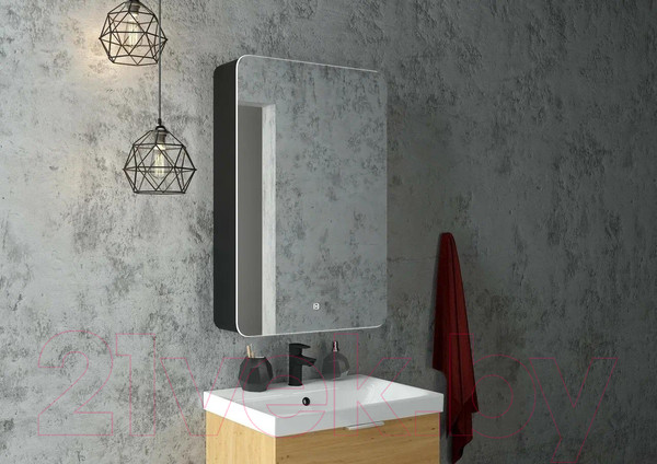 Изображение товара Шкаф с зеркалом для ванной Континент Eltoro Led 56x85 (левый)