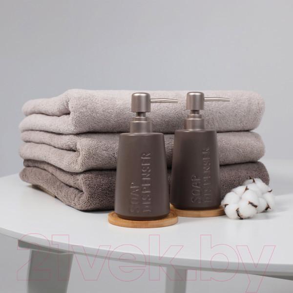 Изображение товара Дозатор для жидкого мыла AksHome Stone (серый)