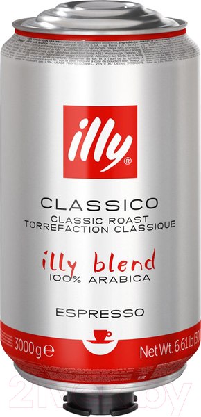 Изображение товара Кофе в зернах illy Classico Espresso Средней обжарки (3кг)