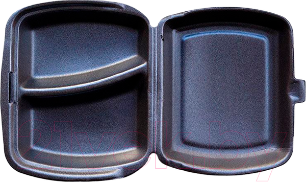 Изображение товара Набор одноразовых ланч-боксов Паксервис Ланч-бокс 2 секции / 287507 (100шт, черный)