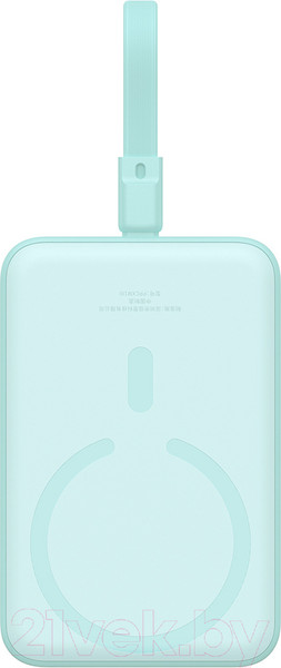 Изображение товара Портативное зарядное устройство Baseus Magnetic Mini 10000mAh / 663200555D (мятно-зеленый)