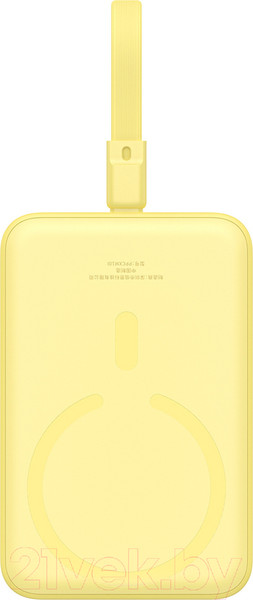 Изображение товара Портативное зарядное устройство Baseus Magnetic Mini 10000mAh / 663200555A (желтый)