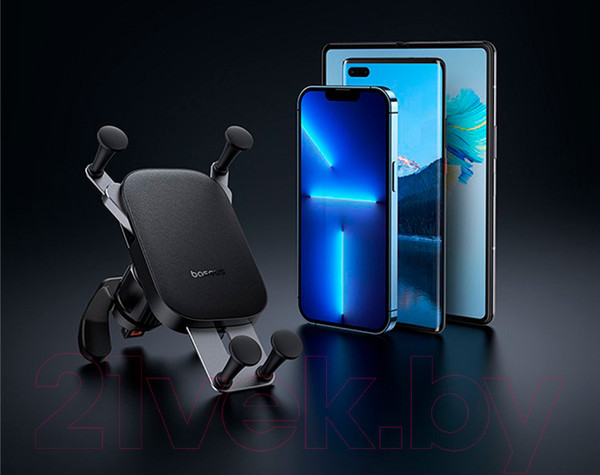 Изображение товара Держатель для смартфонов Baseus UltraControl Mega Series / 660600487A (черный)