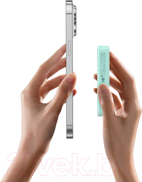 Изображение товара Портативное зарядное устройство Baseus MagPro Magnetic Bracket 5000mAh / 663200554D (мятно-зеленый)