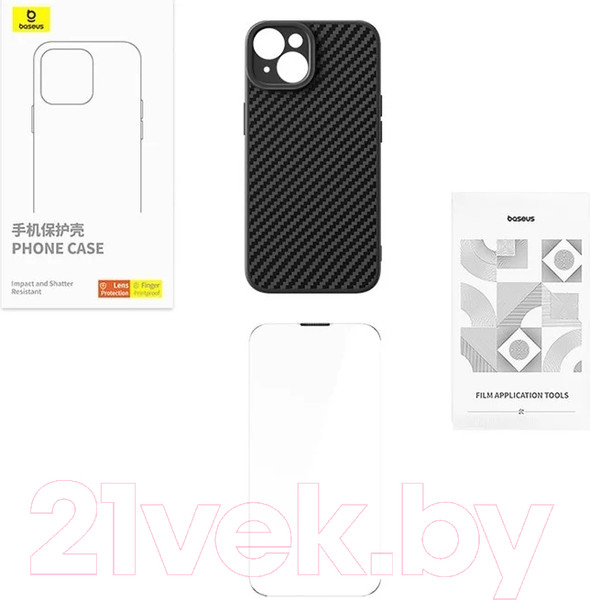 Изображение товара Чехол-накладка Baseus Synthetic Fiber Series для iPhone 15 / 660157941A
