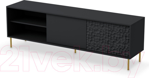 Изображение товара Тумба Halmar Bullet RTV-1 (черный/золото)
