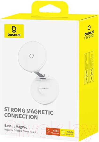 Изображение товара Держатель для смартфонов Baseus MagPro для iPhone 12 / 13 / 14 / 663400491B (белый)