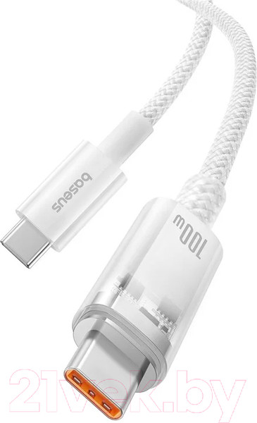 Изображение товара Кабель Baseus Explorer для iPhone 15 / 662802554D (1м, белый)