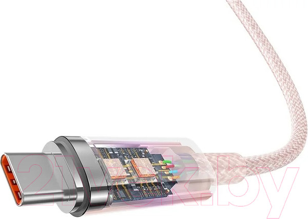 Изображение товара Кабель Baseus Explorer для iPhone 15 / 662802554B (1м, розовый)