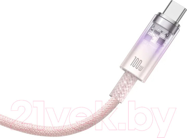 Изображение товара Кабель Baseus Explorer для iPhone 15 / 662802554B (1м, розовый)