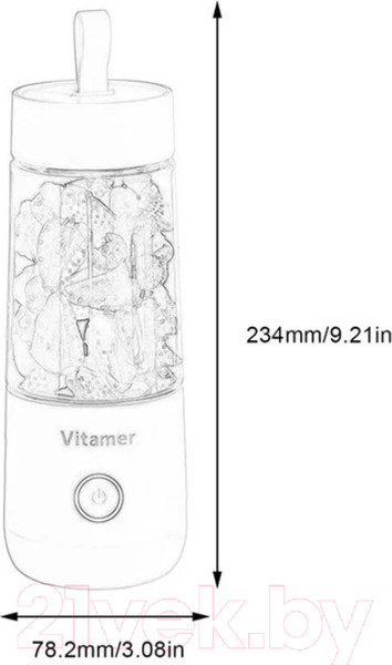 Изображение товара Блендер для смузи Sundays Home 644200016A (розовый)