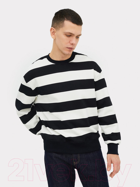 Изображение товара Свитшот Mark Formelle 121865/1 (р.88-170/176, черно-молочная полоска)