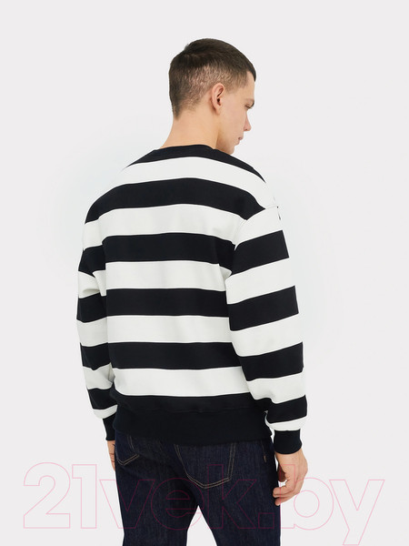 Изображение товара Свитшот Mark Formelle 121865/1 (р.100-170/176, черно-молочная полоска)