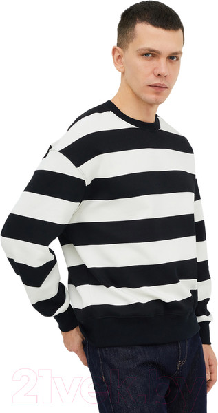Изображение товара Свитшот Mark Formelle 121865/1 (р.108-182/188, черно-молочная полоска)