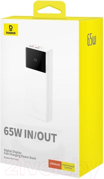 Изображение товара Портативное зарядное устройство Baseus Star-Lord 20000mAh  / 663200475B (белый)