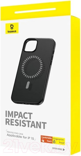 Изображение товара Чехол-накладка Baseus Fauxther для iPhone 15 / 660152094A (черный)