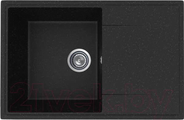 Изображение товара Мойка кухонная Practik PR-M 735-004 (черный оникс)