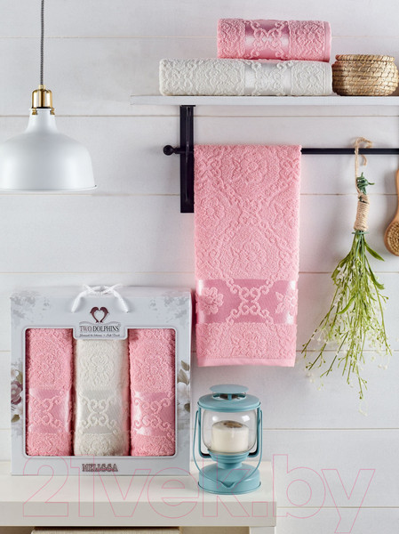 Изображение товара Набор полотенец Two Dolphins Melissa / 10702 (3шт, в коробке, розовый)
