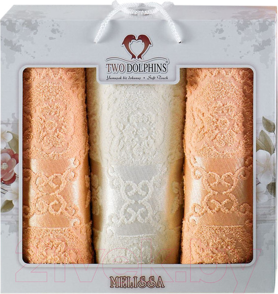 Изображение товара Набор полотенец Two Dolphins Melissa / 10702 (3шт, в коробке, персиковый)