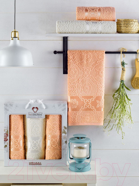 Изображение товара Набор полотенец Two Dolphins Melissa / 10702 (3шт, в коробке, персиковый)