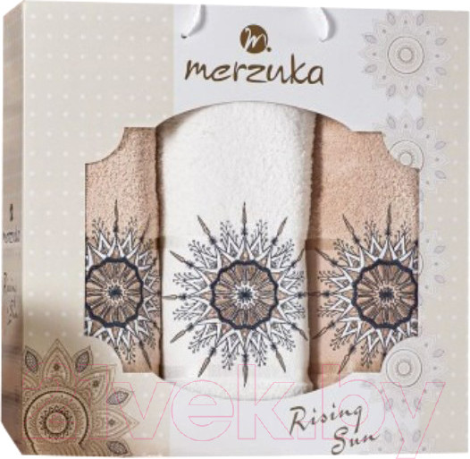 Изображение товара Набор полотенец Merzuka Rising Sun / 11010 (3шт, в коробке, песочный)