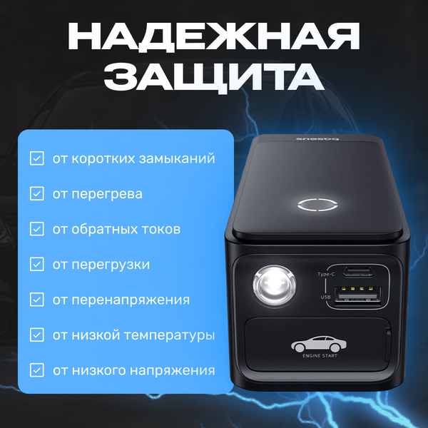 Изображение товара Пусковое устройство Baseus Super Energy Alpha Series Jump Starter 600A / 671200507A