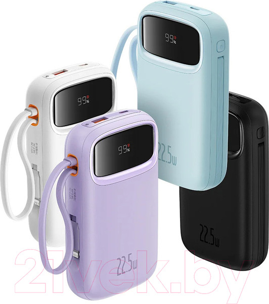 Изображение товара Портативное зарядное устройство Baseus Qpow2 10000mAh 22.5W / 663200392C (белый)