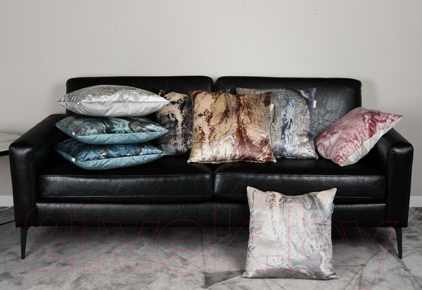 Изображение товара Наволочка декоративная Sofi de Marko Мрамор 45х45 / Нав-Мс-45х45 (синий)