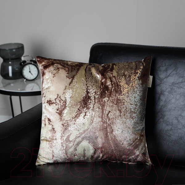 Изображение товара Наволочка декоративная Sofi de Marko Мрамор 45х45 / Нав-Мб-45х45 (бежевый)