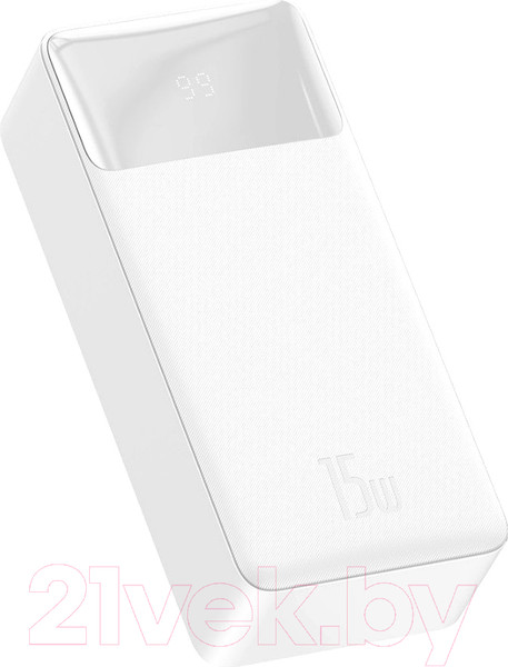 Изображение товара Портативное зарядное устройство Baseus Bipow 30000mAh 15W / 101720389B (белый)