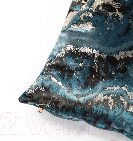 Изображение товара Наволочка декоративная Sofi de Marko Мрамор 45х45 / Нав-Мс-45х45 (синий)