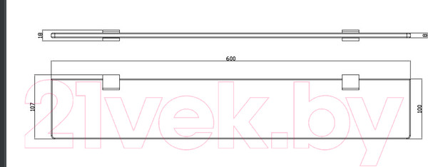 Изображение товара Полка для ванной Slezak RAV Nil NLA0900-60MG (графит матовый)