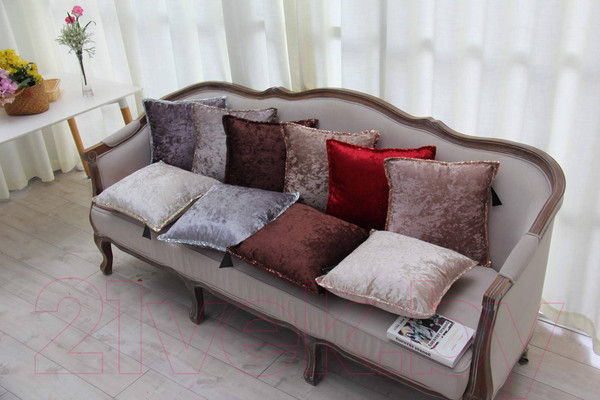 Изображение товара Наволочка декоративная Sofi de Marko Клаудия  45х45 / Нав-К06-45х45 (карамельный)