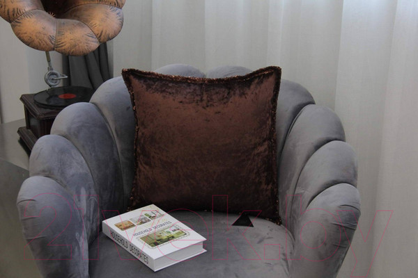 Изображение товара Наволочка декоративная Sofi de Marko Клаудия 45х45 / Нав-К10-45х45 (шоколадный)