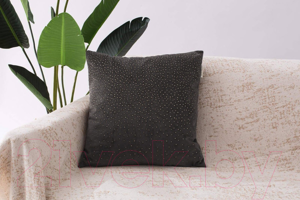 Изображение товара Наволочка декоративная Sofi de Marko Кристал 45х45 / Нав-К104-45х45 (антрацитовый)