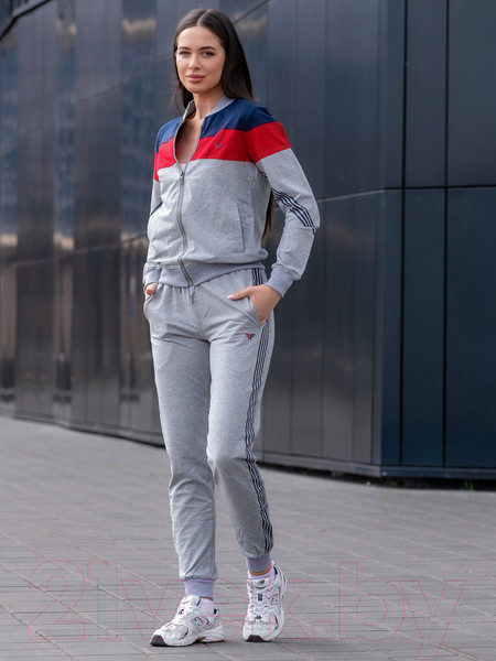 Изображение товара Спортивный костюм Isee FN-55721 (р.44, серый/красный)