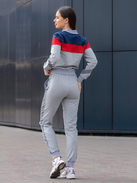 Изображение товара Спортивный костюм Isee FN-55721 (р.44, серый/красный)