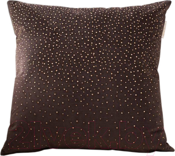 Изображение товара Наволочка декоративная Sofi de Marko Кристал  45х45 / Нав-К103-45х45 (темно-коричневый)