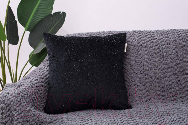 Изображение товара Наволочка декоративная Sofi de Marko Кристал 45х45 / Нав-К108-45х45 (черный)