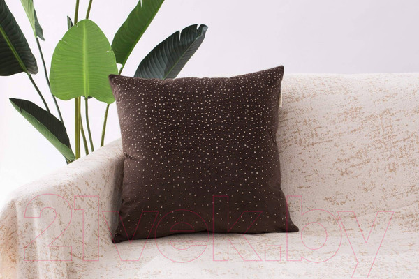 Изображение товара Наволочка декоративная Sofi de Marko Кристал 45х45 / Нав-К102-45х45 (шоколадный)
