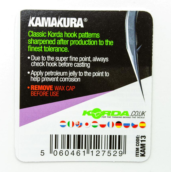 Изображение товара Набор крючков рыболовных Korda Kamakura Choddy №6 с бородкой / KAM14