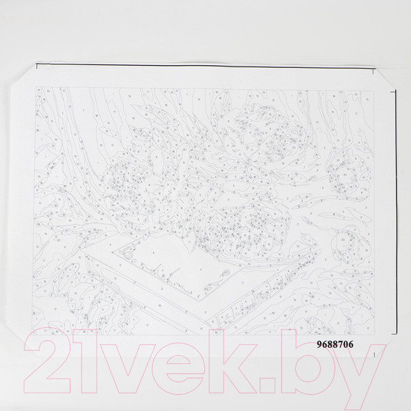 Изображение товара Картина по номерам Школа талантов Пионы с книгой / 9688706