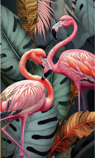 Изображение товара Картина по номерам Школа талантов Фламинго в тропиках / 9688714