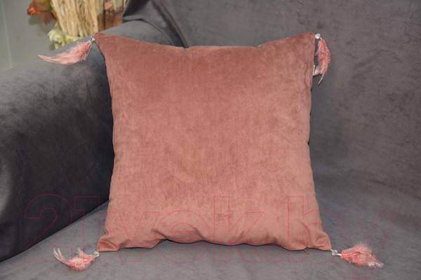 Изображение товара Наволочка декоративная Sofi de Marko Жасмин 45х45 / Нав-Ж07-45х45 (пепельно-розовый)