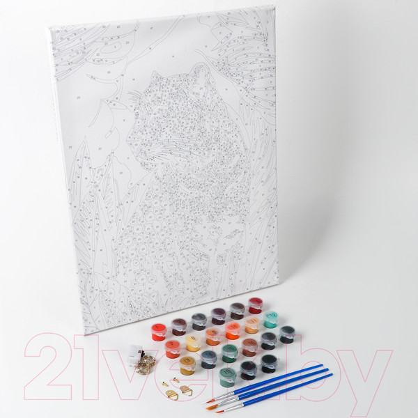 Изображение товара Картина по номерам Школа талантов Леопард / 9688693