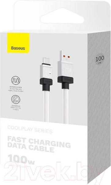 Изображение товара Кабель Baseus CoolPlay Series CB000046 USB to Type-C / 662802352B (1м, белый)