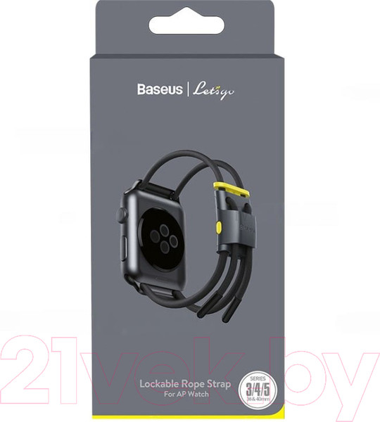 Изображение товара Ремешок для умных часов Baseus Let's Go для Apple Watch / 080800114A (черный)